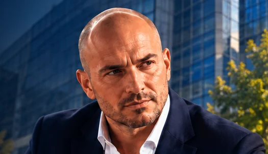 Mickael Durand, fondateur de Capital OS, devant des bâtiments institutionnels