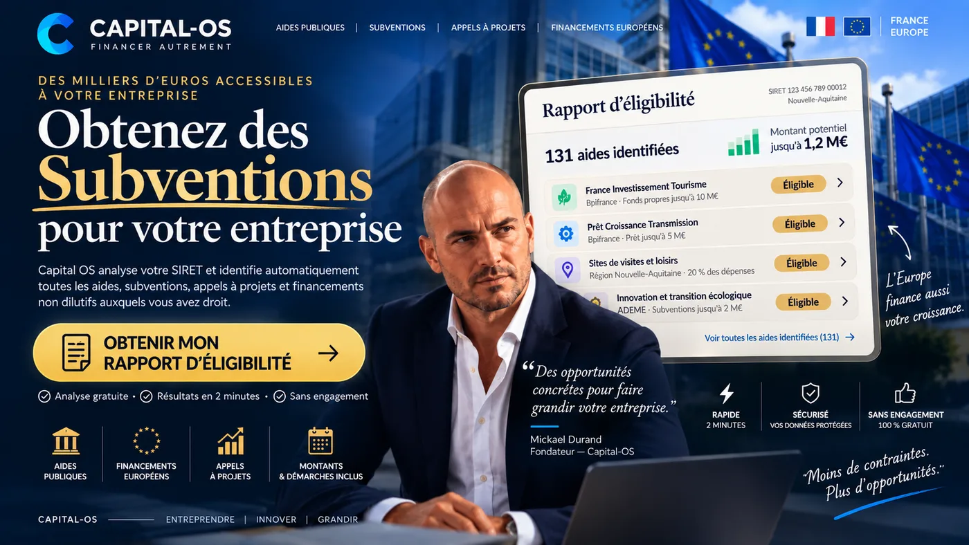 Obtenez des subventions pour votre entreprise — Capital OS
